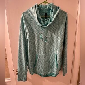 90 Degree By Reflex Aqua Cowl Neck Top